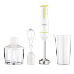 ZHB4562L Pulsar Deluxe Max, 800 W, 2 lame inox, Picior inox, Recipient 800 ml, Tocator 450 ml, Tel, Design ergonomic, Alb/Galben