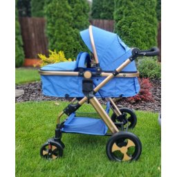 Carucior 2 in 1 cu landou transformabil in parte sport, albastru