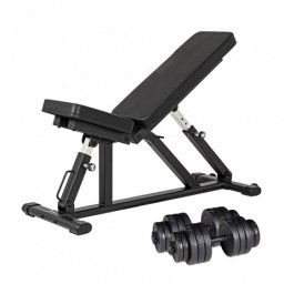 Banca Forta si Set Gantere inSPORTline CEM 2 x 20 kg