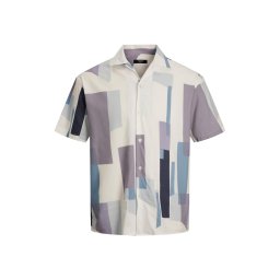 JACK & JONES Cămaşă Jprblamotive Print Resort Shirt S/S Ln 12234133 17-4041 TCX marina