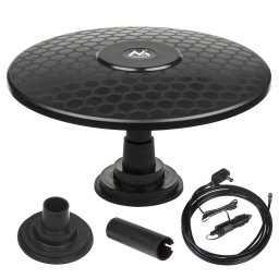 Antenă omnidirecțională Maclean DVB-T/T2 HEVC, activă, magnetică, 12/24V, MCTV-945