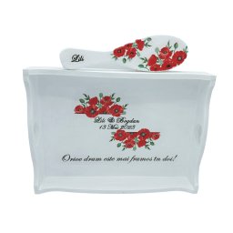 Set pentru gatit mireasa personalizat, Maci, 2 piese - FEIS305002