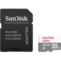 Card de memorie SanDisk Ultra microSDHC, 32 GB, 100MB/s Class 10 UHS-I + SD Adapter