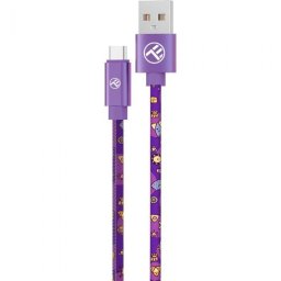 Cablu de date Tellur Graffiti USB la Tip-C, 1m, Mov