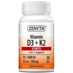 Vitamin D3 + K2 Forte, 30 capsule, Zenyth Pharmaceuticals