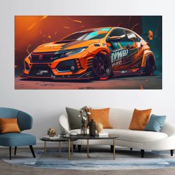 Tablou Canvas Masina Sport Tunata Digital ADC45 (Dimensiune LxH: 120x60cm)