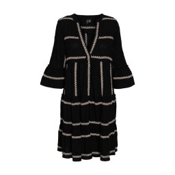 VERO MODA Rochie Vmdicthe 3/4 Stripe Emb Tunic Wvn 10292192 C-N10 black