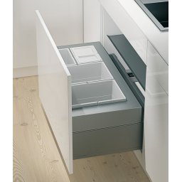 Cos incorporabil pentru sortarea gunoiului Hafele Hailo 502.07.505, 2x10 si 2x20 l, corp de 90 cm