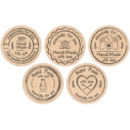 Rola etichete autocolante personalizate, buline Hand made , diametru 40 mm, 1000 buc rola