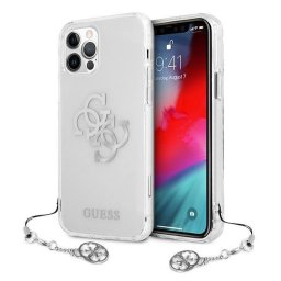 Husa Guess GUHCP12LKS4GSI iPhone 12 Pro Max 6.7" Transparent hardcase 4G Silver Charms Collection
