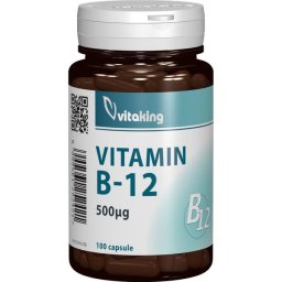 Vitamina B12, 500 mcg, 100 capsule, VitaKing