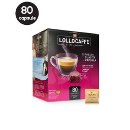 80 Capsule Lollo Caffe Miscela Oro - Compatibile Lavazza Firma