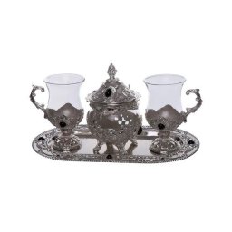 Set ceai 2 persoane argintat