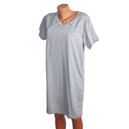 Camasa de alaptare Jasmine, Grey, Maneca scurta