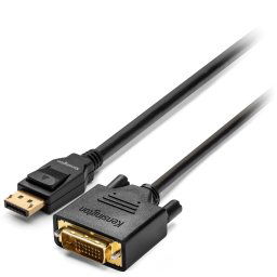 CABLU video KENSINGTON, DisplayPort 1.2 (T) la DVI-D DL (T), 1.8m, negru, K33023WW