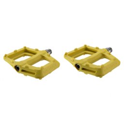 Pedale profesionale Race Face Ride, material compozit, 18 pini, culoare galbena