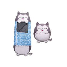 Sac de dormit 2 in 1 husky Kodiak, Pliabil, Portabil,137x50cm, Gri, 3-8 ani, WJ6141-D RCO