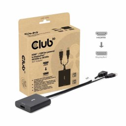 Adapter CAC-1335 HDMI™+ USB A to DisplayPort™ 4K120Hz or 8K30Hz M/F Active Adapter