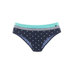 LASCANA Slip costum de baie 'Monroe LC' turcoaz / albastru noapte / alb