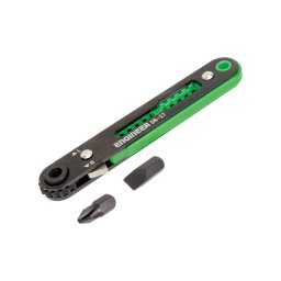 Cheie cu clichet ultra-subtire ENGINEER pentru biti, cu 2 biti scurti interschimbabili, Fabricata in Japonia DR-27
