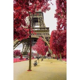 Set goblen cu diamante patrate carat.art, fara sasiu, Primavara in Paris, 40x60 cm