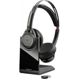 Casti Wireless Call Center Poly Voyager Focus B825 Microsoft Teams Version, Bluetooth 4.1, Stand, USB A (Negru)