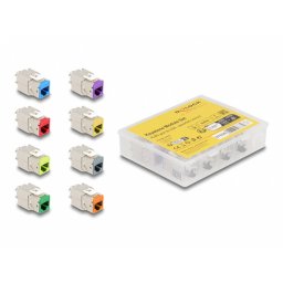 Set 8 buc modul keystone RJ45 Cat.6A LSA, Delock 87896