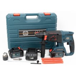 Trusa ciocan rotopercutor German Meister cu 2 acumulatori 36V - 6 ah