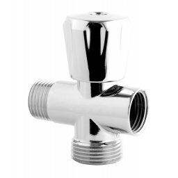 Robinet colțar cu 3 căi 1/2”x3/4”x1/2” - CF3019A - Ferro