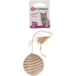 Minge cu pene pentru pisici Flamingo 1 buc.