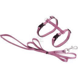Ham cu zgardă pentru pisici Flamingo Ziggi - roz 22-36 cm