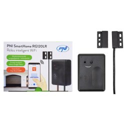 Releu inteligent PNI SmartHome RG120LR WiFi pentru comanda deschidere usa garaj/poarta monitorizata prin internet cu App Tuya Sm
