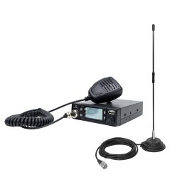 Pachet Statie radio CB PNI Escort HP 9700 USB si Antena CB PNI Extra 40 cu baza magnetica, alimentare 12V / 24V, mufa de brichet