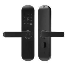 Yala inteligenta acces hotelier PNI SafeHome PTY500BL WiFi, stanga, acces cu amprenta, cod, card, cheie, aplicatie de mobil Tuy