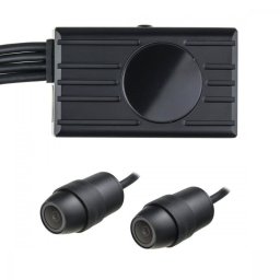 Secutek Sistem dual de camere WiFi Full HD pentru mașină sau motocicletă - 2 camere, monitor LCD
