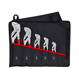 Set 5 clesti-cheie KNIPEX Pliers Wrench 125-300 mm in husa rulabila, pentru prindere, fixare, presare si indoire, fabricat in Germania 00 19 55 S4