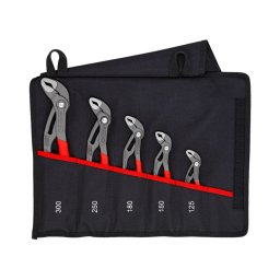 Set 5 clesti papagal KNIPEX Cobra 125-300 mm autoblocanti in husa rulabila, pentru instalatii si mentenanta, fabricat in Germania 00 19 55 S5