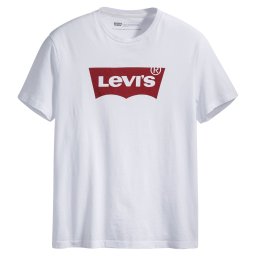 LEVI'S ® Tricou 'Graphic Set-In Neck T-Shirt' roșu / alb