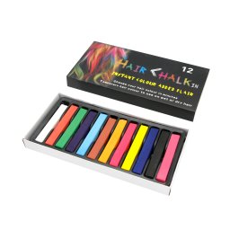 Cretă colorată pentru păr, set 12 culori