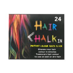 Cretă colorată pentru păr, set 24 culori