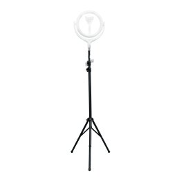 Lampă circulară cu trepied, Led F-539A, USB, suport telefon