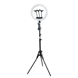 Lampă circulară cu trepied, Led MJ-14, USB, 3 suport telefon, selfie
