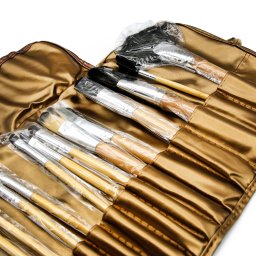 Set 24 pensule pentru make-up, Global Fashion, culoare aurie