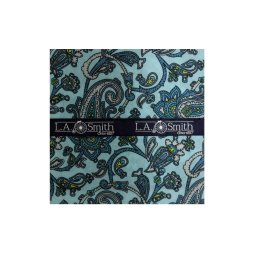 Batista bumbac Paisley - albastru