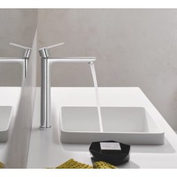 Baterie baie lavoar montare pe blat,Grohe Lineare marimea XL,furtune flexibile, crom-23405001