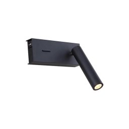 Aplică LED/3W/230V USB negru Zambelis H75