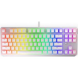 Tastatura Tastatura gaming,Iluminare RGB, Alb, USB, Cu fir