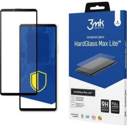 Folie de sticlă securizată 3MK HardGlass Max Lite pentru Sony Xperia 10 III 5G - negru