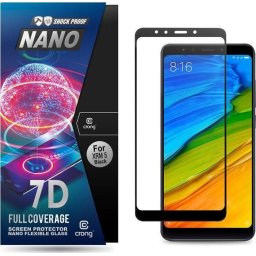 Crong 7D Nano Flexible Glass - Szkło hybrydowe 9H na cały ekran Xiaomi Redmi 5 uniwersalny