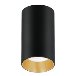Corp de iluminat la suprafață / tub Maclean, spot, rotund, aluminiu, GU10, 55x100mm, negru/auriu, MCE458 B/G
